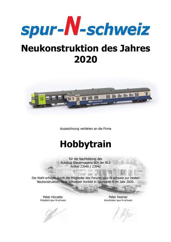 Neukonstruktion des Jahres 2020